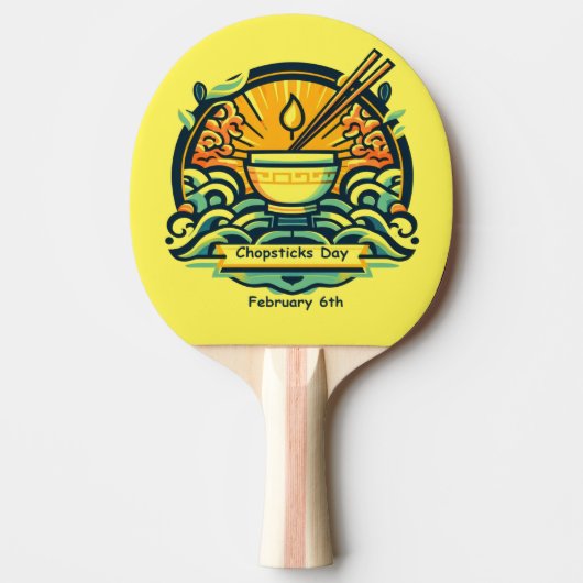 Raquette De Ping Pong 6 février - Jour des baguettes (Devant)