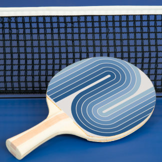 Raquette De Ping Pong 70s Retro Vintage Style Geometric Design