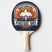Raquette De Ping Pong 7 janvier - Journée nationale du transport du gaz (Dos)