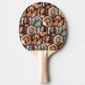 Raquette De Ping Pong 7 Photo Collage - funky honeycomb motif (Devant)