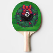 Raquette De Ping Pong 8 Balle Noël en vert (Devant)