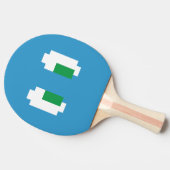 Raquette De Ping Pong 8 Bits Pixel Manga Yeux verts (Côté)