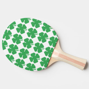 Raquette De Ping Pong 8 Bits Pixel Quatre Feuilles Chanceuses