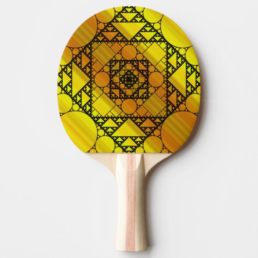 Raquette de Ping Pong à Géométrie Fractale (Devant)