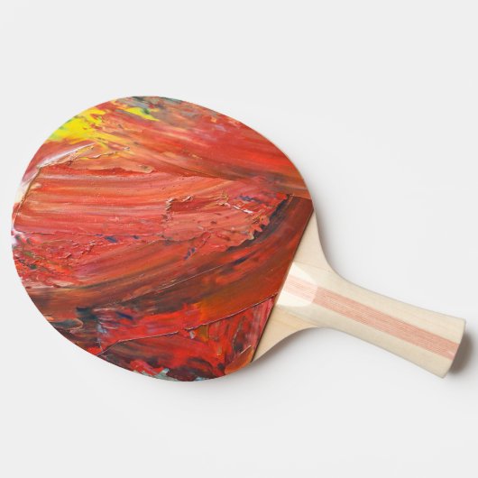 Raquette De Ping Pong Abstract Vertical Gesture in Red (Côté)