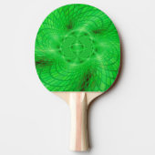 Raquette De Ping Pong abstraction verte au néon (Dos)