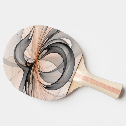 Raquette De Ping Pong Abstrait Anthracite Grey Sienna Art moderne fracta (Côté)