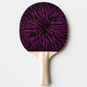 Raquette De Ping Pong Abstrait brillant Funky Hot Pink Firecracker