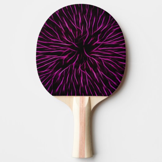 Raquette De Ping Pong Abstrait brillant Funky Hot Pink Firecracker (Devant)