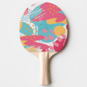 Raquette De Ping Pong Abstrait coloré (Devant)