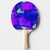 Raquette De Ping Pong abstrait dynamique 'Blue & Purple' (Devant)