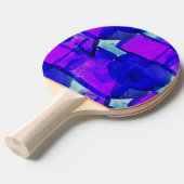 Raquette De Ping Pong abstrait dynamique 'Blue & Purple' (Devant Angle)