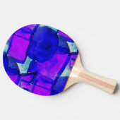 Raquette De Ping Pong abstrait dynamique 'Blue & Purple' (Côté)