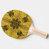 Raquette De Ping Pong Abstrait Goth Tribal Line Dessin Motif répété (Côté)