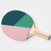 Raquette De Ping Pong abstrait moderne, rose et vert pastel (Côté)