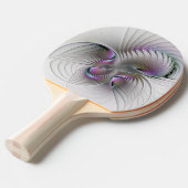 Raquette De Ping Pong Abstrait moderne Shy Imaginaire Figure Fractal Art (Devant Angle)