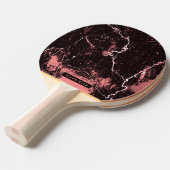 Raquette De Ping Pong Abstrait noir et rose (Devant Angle)