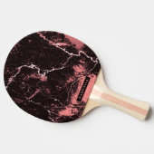 Raquette De Ping Pong Abstrait noir et rose (Côté)