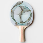 Raquette De Ping Pong Abstrait Turquoise Brown Gold Elegance (Dos)