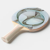 Raquette De Ping Pong Abstrait Turquoise Brown Gold Elegance (Devant Angle)