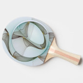 Raquette De Ping Pong Abstrait Turquoise Brown Gold Elegance (Côté)
