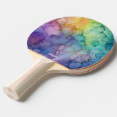 Raquette de ping pong abstraite jolie avec nom (Devant Angle)