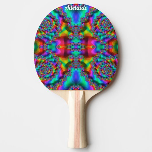 Raquette De Ping Pong ADELAIDE ~ DISCO BALL ~ Original Fractal ~ (Devant)