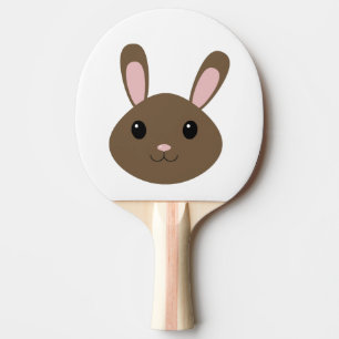 Raquette De Ping Pong Adorable Lapin Brown