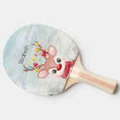 Raquette De Ping Pong Adorable renne de Noël (Côté)