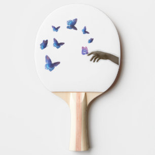 Raquette De Ping Pong Aesthetic Butterfly Hand Freedom Surreal Sticker