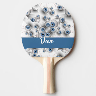 Raquette De Ping Pong Affichage d'effroi du nom personnalisé