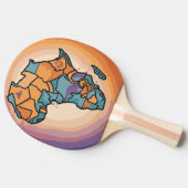 Raquette De Ping Pong Africa map (Côté)