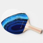Raquette De Ping Pong Agate bleue personnalisée de | (Côté)
