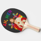Raquette De Ping Pong Ah Men Funny LGBT Gay pride Jesus Christian (Côté)