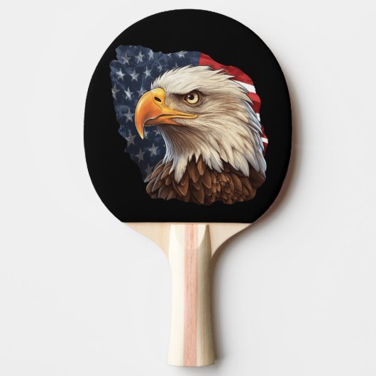 Raquette De Ping Pong Aigle à drapeau américain (Devant)