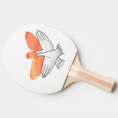 Raquette De Ping Pong Aigle à main silhouette orange (Côté)