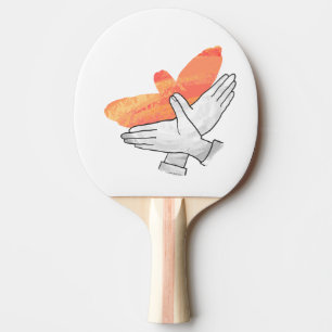 Raquette De Ping Pong Aigle à main silhouette orange