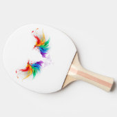 Raquette De Ping Pong Ailes fluffy arc-en-ciel (Côté)