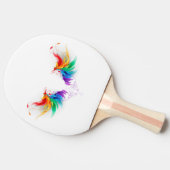 Raquette De Ping Pong Ailes fluffy arc-en-ciel (Côté)