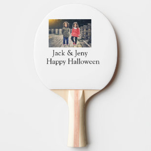 Raquette De Ping Pong ajouter nom photo texte Halloween enfant fille gar
