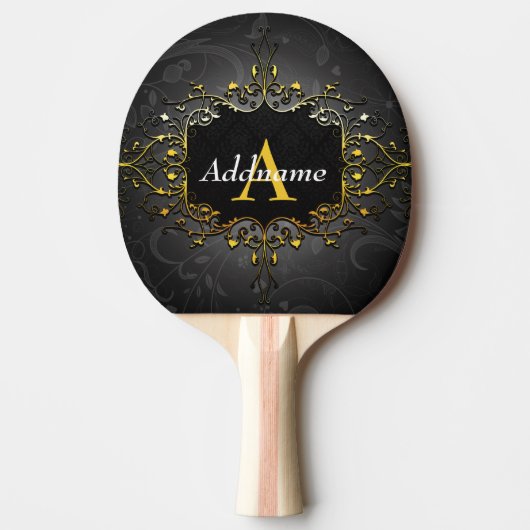 Raquette De Ping Pong Ajouter votre nom et votre initiale (Devant)