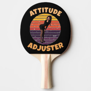 RAQUETTE DE PING PONG AJUSTER ATTITUDE FUNNY VINTAGE FEMME