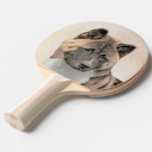 Raquette De Ping Pong Akita Peinture - Cute Original Chien Art (Devant Angle)