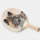 Raquette De Ping Pong Akita Peinture - Cute Original Chien Art (Côté)