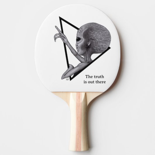 Raquette De Ping Pong Alien gris, la vérité est là (Devant)