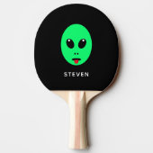 Raquette De Ping Pong Alien noir vert personnalisé (Dos)