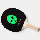 Raquette De Ping Pong Alien noir vert personnalisé (Côté)