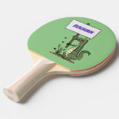 Raquette De Ping Pong Aligator de crocodile drôle avec dessin animé (Devant Angle)