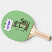 Raquette De Ping Pong Aligator de crocodile drôle avec dessin animé (Côté)