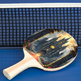Raquette De Ping Pong Allée éclairée par la lune des Vœux Éternels – Por